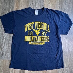"New Agenda" T-Shirt Mens XL Navy West Virginia Mountaineers Graphic WVU Tee